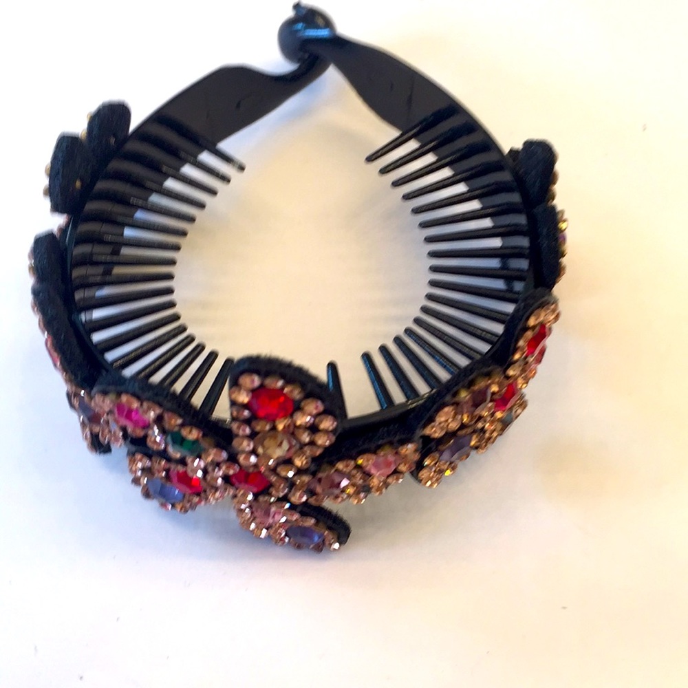 New Claw Colorful Crystals Ponytail Styler, NWOT